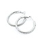 Earrings Hoops Inside Out 1.05ctw Round Diamonds 18kw 2.3mm 1" 7.2g 125080028