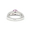 Ring Euro Shank .20ctw Round Diamonds Pink Sapphire 14kw Sz6 7.3g 225080054
