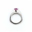 Ring Euro Shank .20ctw Round Diamonds Pink Sapphire 14kw Sz6 7.3g 225080054