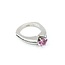 Ring Euro Shank .20ctw Round Diamonds Pink Sapphire 14kw Sz6 7.3g 225080054