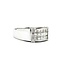 Ring 3 Row 1.25ctw Princess/Round Diamonds 18kw 9mm Sz8.75 8.78g 225080037