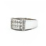 Ring 3 Row 1.25ctw Princess/Round Diamonds 18kw 9mm Sz8.75 8.78g 225080037