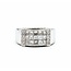 Ring 3 Row 1.25ctw Princess/Round Diamonds 18kw 9mm Sz8.75 8.78g 225080037