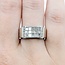 Ring 3 Row 1.25ctw Princess/Round Diamonds 18kw 9mm Sz8.75 8.78g 225080037