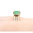 Ring .75ctw Princess Diamonds 1.51ct Emerald 14ky sz6.5 124030242