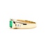Ring .75ctw Princess Diamonds 1.51ct Emerald 14ky sz6.5 124030242