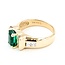 Ring .75ctw Princess Diamonds 1.51ct Emerald 14ky sz6.5 124030242