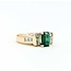 Ring .75ctw Princess Diamonds 1.51ct Emerald 14ky sz6.5 124030242