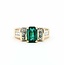 Ring .75ctw Princess Diamonds 1.51ct Emerald 14ky sz6.5 124030242