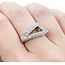 Ring Scroll .25ctw Round Diamonds 14ktt Sz7 6.4g 225080055