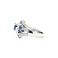Ring Vintage Style .15ctw Round Diamonds 1.0ctw Blue Sapphire 14kw Sz6 5.8g 225080057