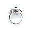 Ring Vintage Style .15ctw Round Diamonds 1.0ctw Blue Sapphire 14kw Sz6 5.8g 225080057