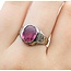 Ring Red Synthetic Stone 14kw Sz7.25 5.7g 225080047