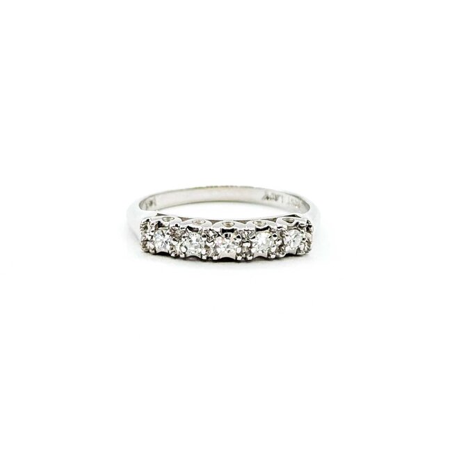 Ring 5 Stone .15ctw Single Cut Diamonds 14kw Sz6 2.4g 225080046