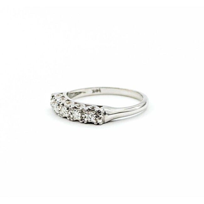 Ring 5 Stone .15ctw Single Cut Diamonds 14kw Sz6 2.4g 225080046