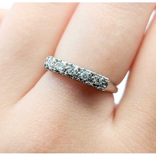 Ring 5 Stone .15ctw Single Cut Diamonds 14kw Sz6 2.4g 225080046