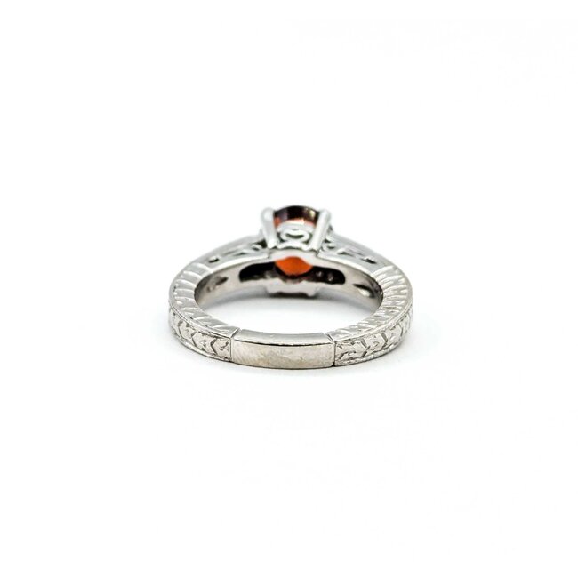 Ring Vintage Style .24ctw Round Diamonds 1.70ct Red Spinel 14kw Sz6 6.7g 225080053