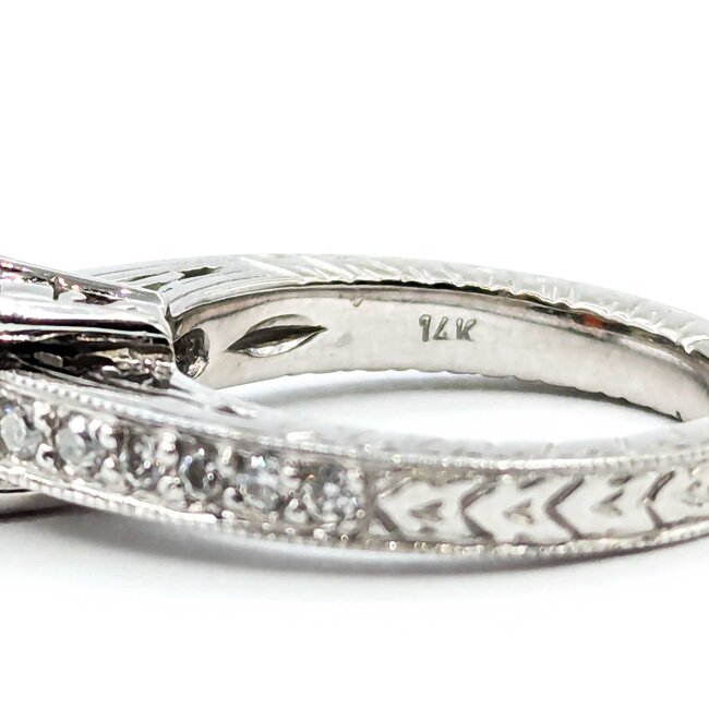 Ring Vintage Style .24ctw Round Diamonds 1.70ct Red Spinel 14kw Sz6 6.7g 225080053