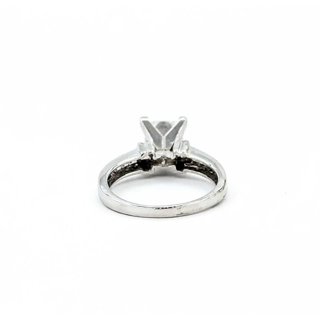 Ring 1.57ct Princess Diamond .12ctw Diamonds 14kw sz5.25 3.7g 225080085