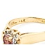 Ring .02ctw Single Cut Diamonds .27ct Pink Tourmaline 14ky 8mm Sz7.5 3.13g 225090006