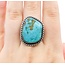 Ring Native American Turquoise SS 28.7x22.5mm Sz8.5 12.3g 225080028