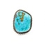 Ring Native American Turquoise SS 28.7x22.5mm Sz8.5 12.3g 225080028