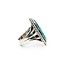 Ring Native American Turquoise SS 28.7x22.5mm Sz8.5 12.3g 225080028