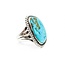 Ring Native American Turquoise SS 28.7x22.5mm Sz8.5 12.3g 225080028