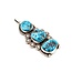 Pendant Native American 3 Stone Turquoise SS 71.4x31mm 25.4 225080029