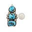 Pendant Native American 3 Stone Turquoise SS 71.4x31mm 25.4 225080029