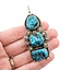 Pendant Native American 3 Stone Turquoise SS 71.4x31mm 25.4 225080029