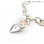 Bracelet Gucci Heart Charm Rolo Link 925 8.5mm 8" 37g 125082006