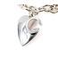 Bracelet Gucci Heart Charm Rolo Link 925 8.5mm 8" 37g 125082006