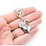 Bracelet Gucci Heart Charm Rolo Link 925 8.5mm 8" 37g 125082006