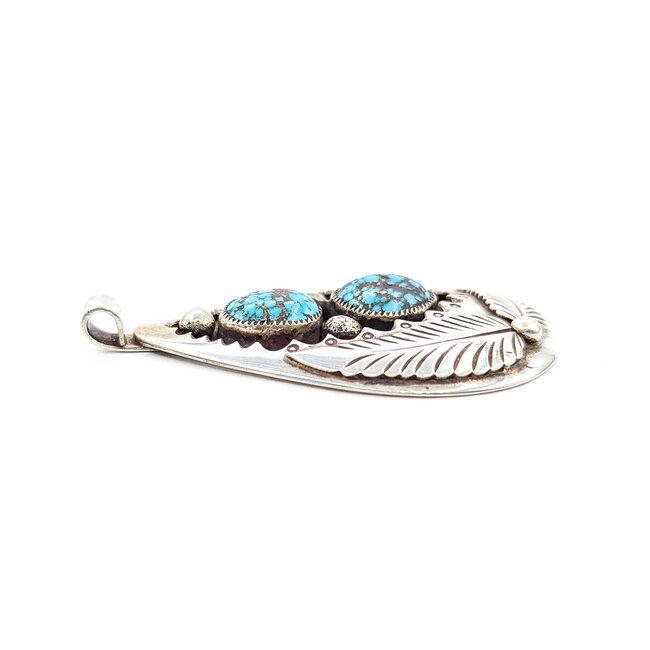 Pendant Native American Turquoise SS 63x36mm 23.1g 225080026
