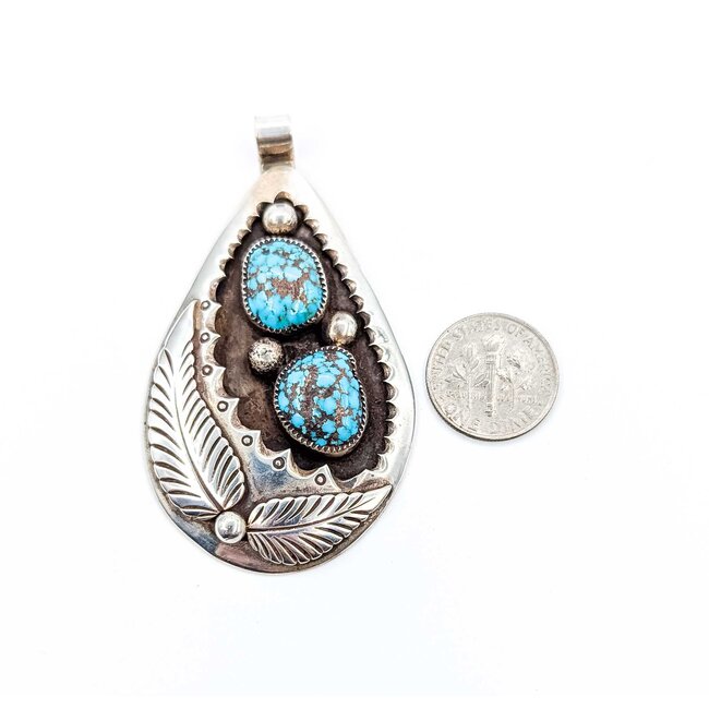 Pendant Native American Turquoise SS 63x36mm 23.1g 225080026