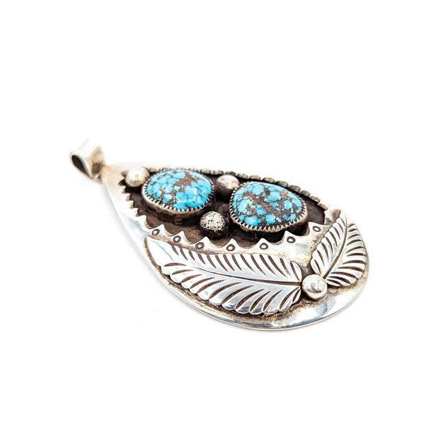 Pendant Native American Turquoise SS 63x36mm 23.1g 225080026