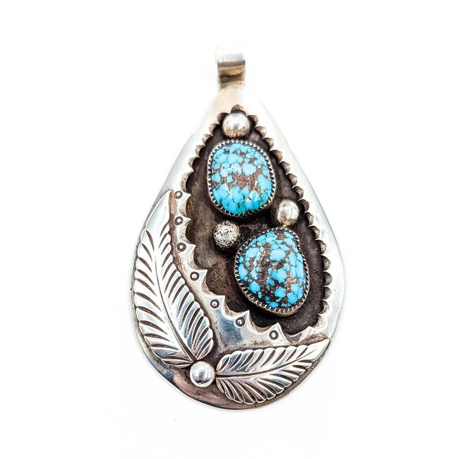 Pendant Native American Turquoise SS 63x36mm 23.1g 225080026