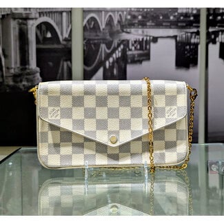 Handbag Louis Vuitton Pouchette Felicie Daimer Azur N40491 125095041