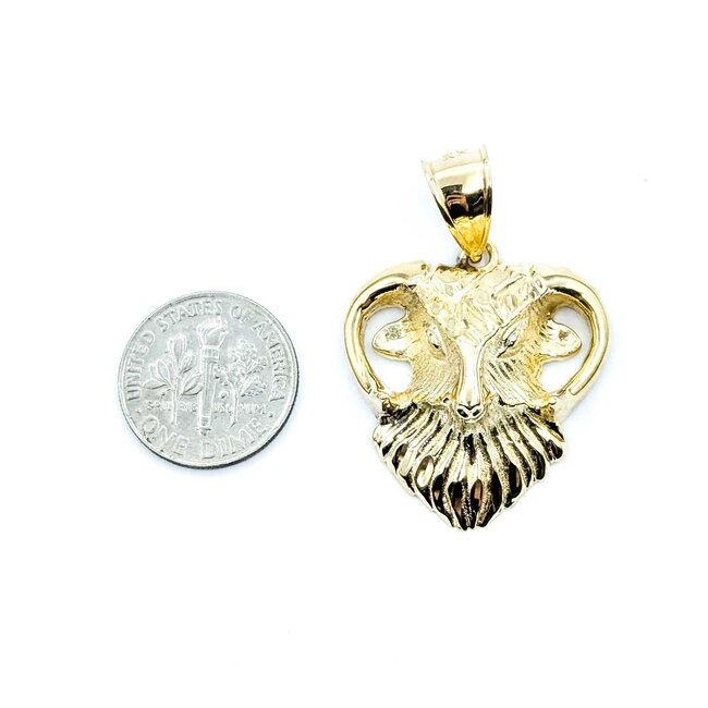 Pendant Rams Head 10ky 1.5x1.05" 4.2g 125092014