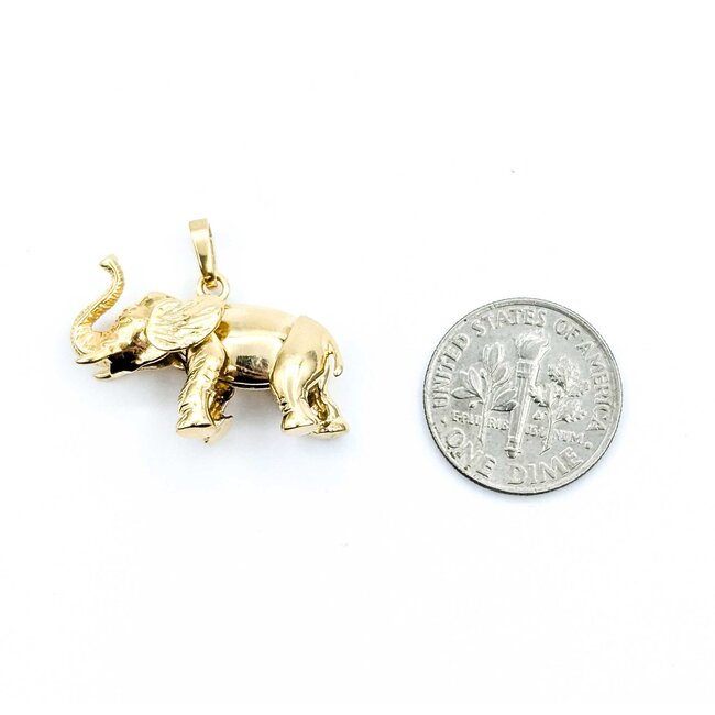 Pendant Articulated Elephant 14ky 1x.6" 5.18g 125092008