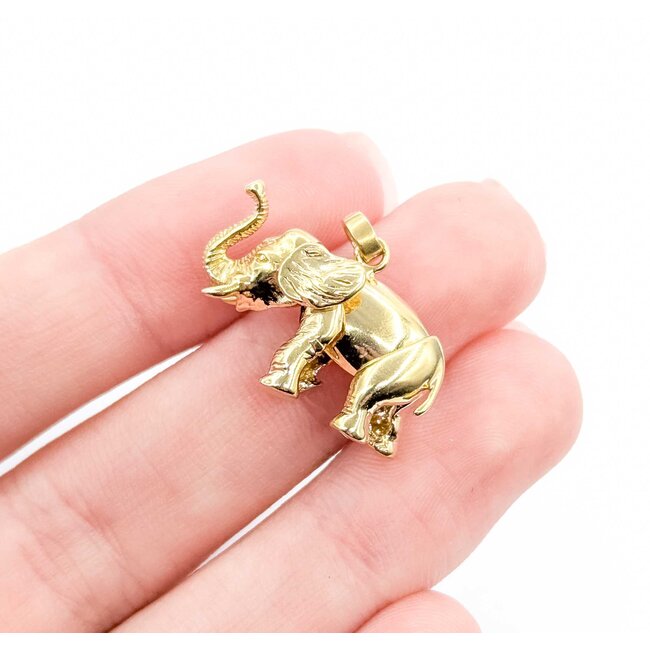 Pendant Articulated Elephant 14ky 1x.6" 5.18g 125092008