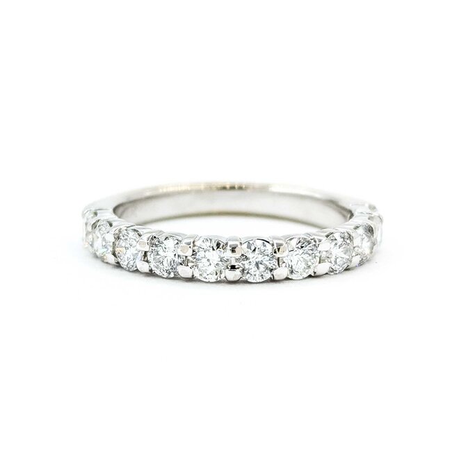 Ring 11 Stone .88ctw Round Diamonds 14kw Sz6 2.77g 225090018