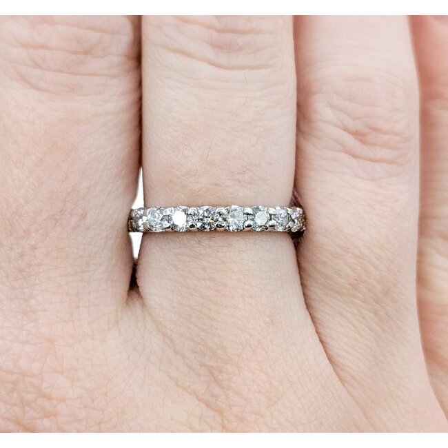 Ring 11 Stone .88ctw Round Diamonds 14kw Sz6 2.77g 225090018