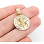 Pendant Virgin Mary Medallion 14ktt .75x.75" 1.94g 125092010