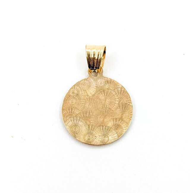 Pendant Virgin Mary Medallion 14ktt .75x.75" 1.94g 125092010