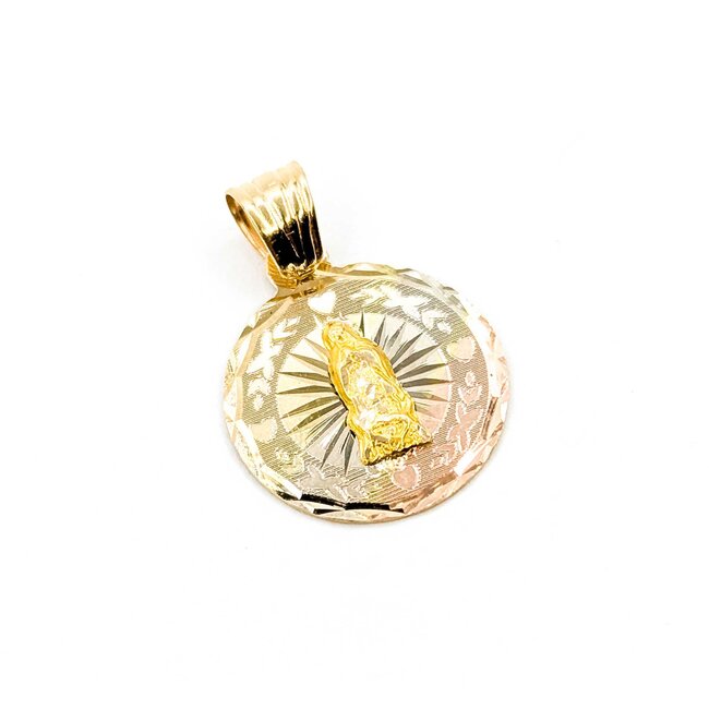 Pendant Virgin Mary Medallion 14ktt .75x.75" 1.94g 125092010