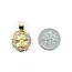 Pendant Virgin Mary Medallion 14ktt .75x.75" 1.94g 125092010