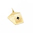 Pendant Royal Flush Poker Cards 14ky 1x.8" 3.09g 125092013