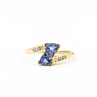 Ring .06ctw Round Diamonds .60ctw Purple Tanzanite 14ky 8.5mm Sz8.5 2.54g 225090003